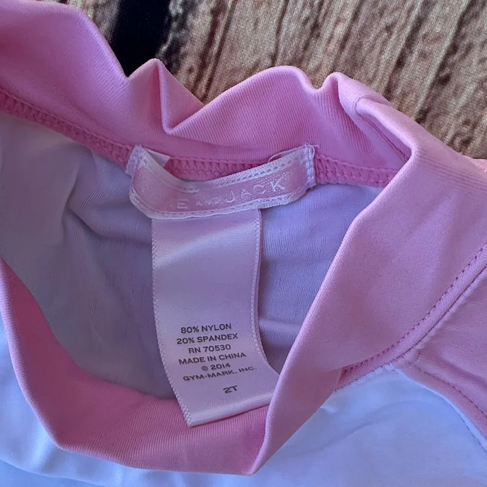 Janie and Jack Pink and White Kids Swim Bikini